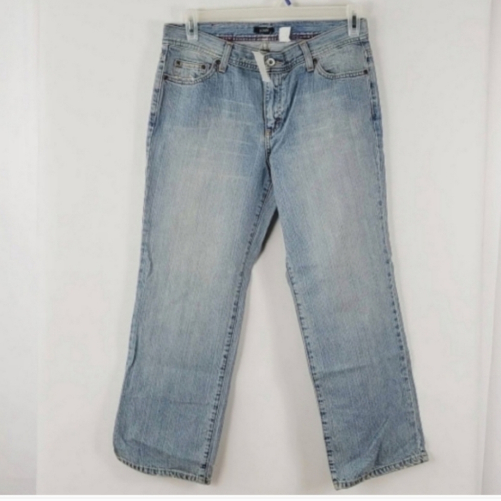 J.Crew Bootcut Fit Cropped Cotton Blue Light Wash Jeans Size 8